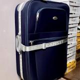 Пътнически куфар за багаж 78x57x27см текстилен разширител 5см 3 колела — снимка 2