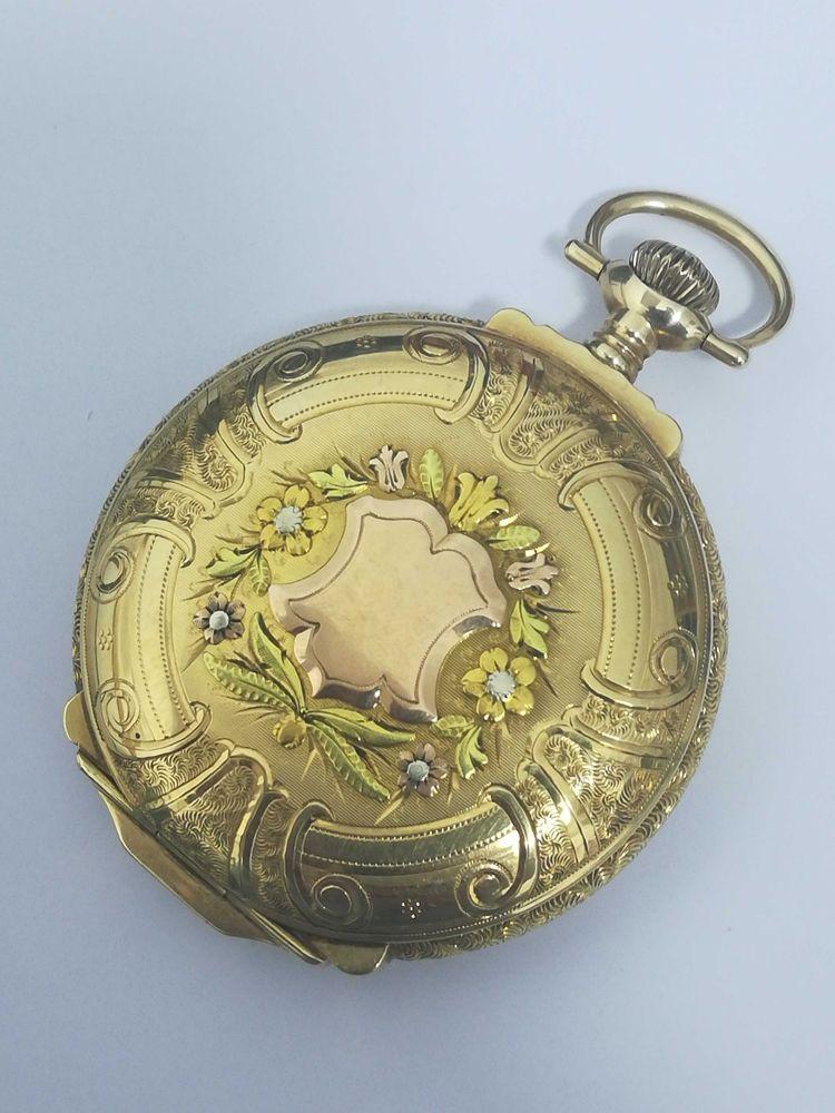 WALTHAM златен джобен часовник– USA multi-color gold 14k, 3 цвята