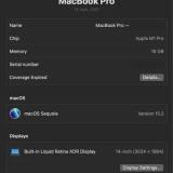Apply Mac M1 PRO 14" 2021 16GB RAM 512GB — снимка 3